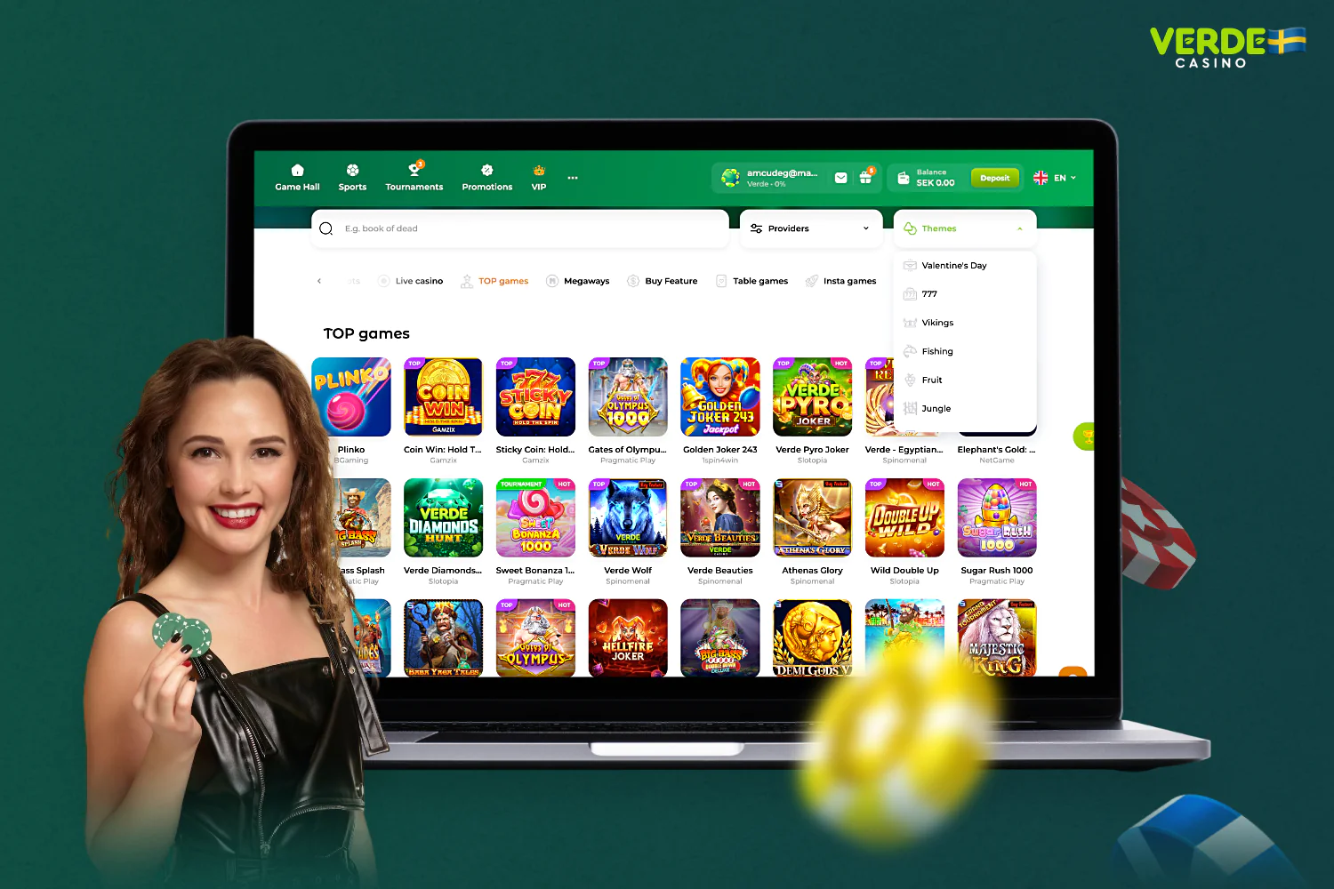 För att underlätta för användarna är alla spel i Verde Casino indelade i flera sektioner