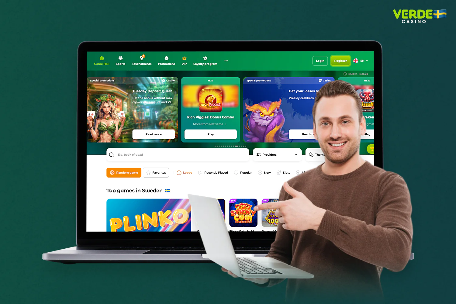 Verde Casino i Sverige erbjuder sina användare en mängd olika spelaktiviteter