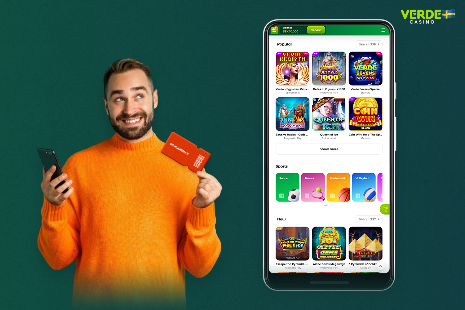 Det finns flera fördelar med att använda en Verde Casino-kampanjkod