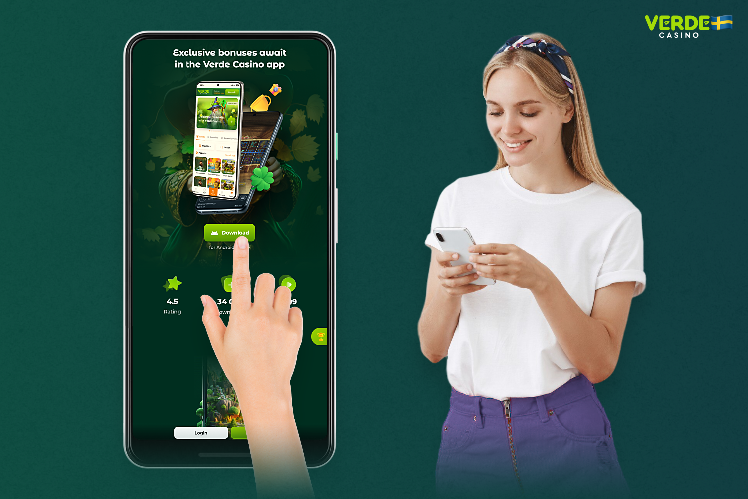 För att ladda ner Verde Casino-appen för Android finns det några enkla steg att följa