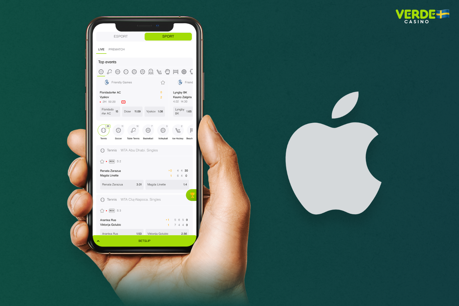 Verde Casino iOS-app kan användas på både iPhone och iPad