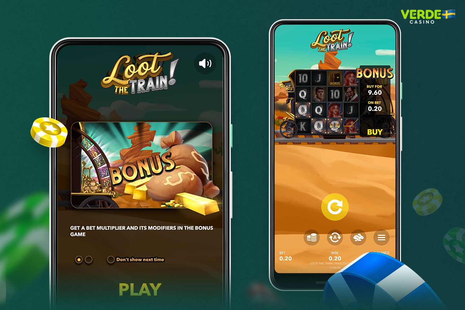 Ett av de mest populära spelen i Verde Casino-appen är Loot the Train
