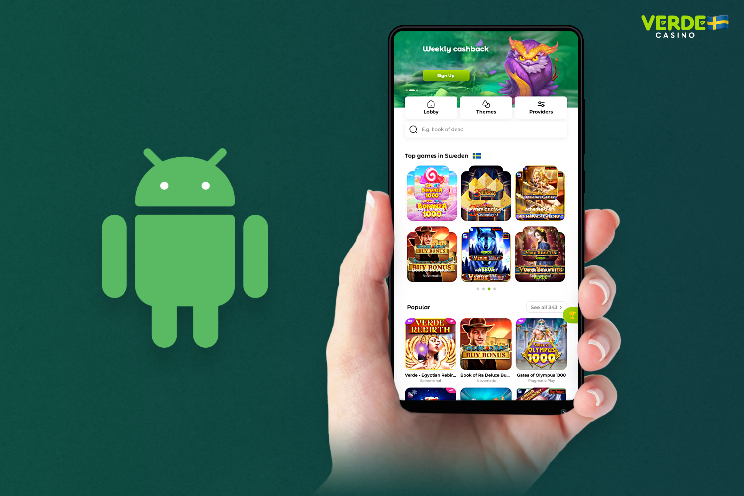 Verde Casino-mobilappen för Android kan installeras på nästan alla moderna smartphones
